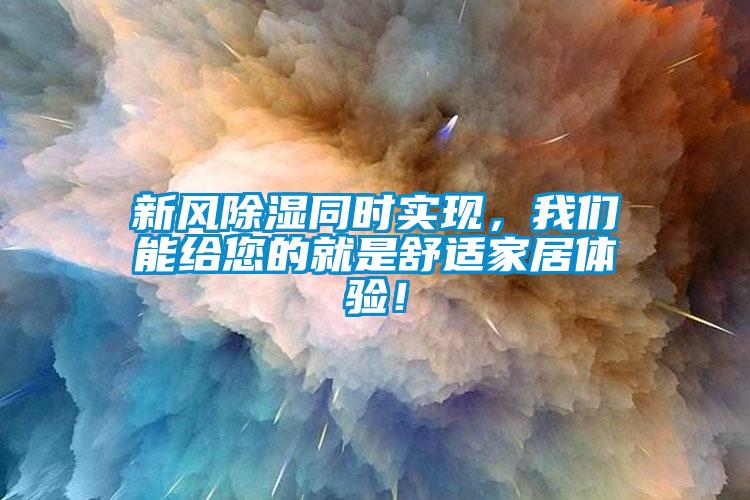 新風除濕同時實現,我們能給您的就是舒適家居體驗!