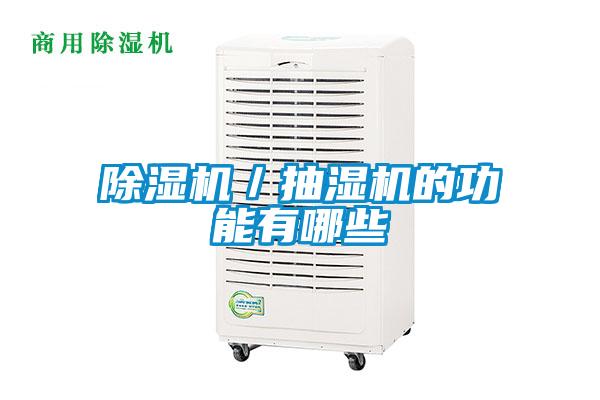 除濕機/抽濕機的功能有哪些