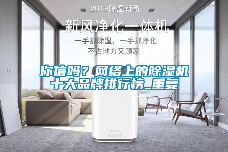你信嗎?網絡上的除濕機十大品牌排行榜_重復