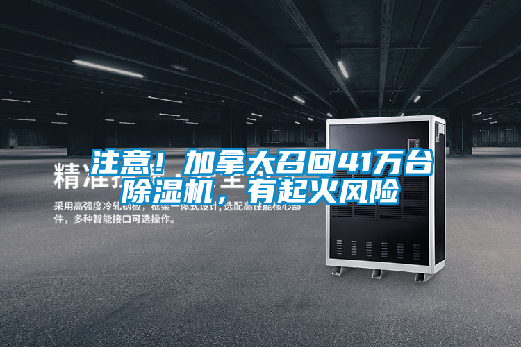注意！加拿大召回41萬臺除濕機，有起火風險
