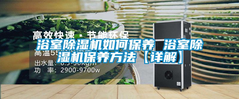 浴室除濕機如何保養 浴室除濕機保養方法【詳解】