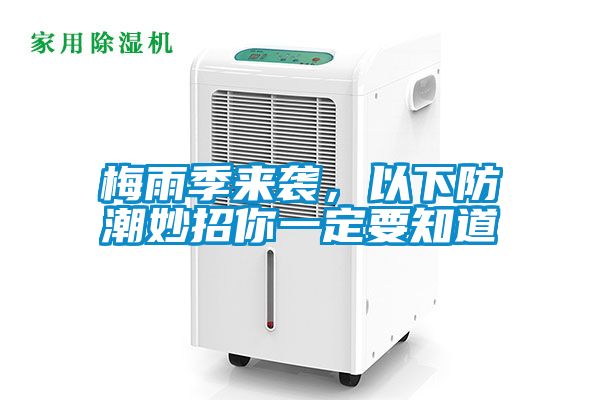 梅雨季來襲,以下防潮妙招你一定要知道