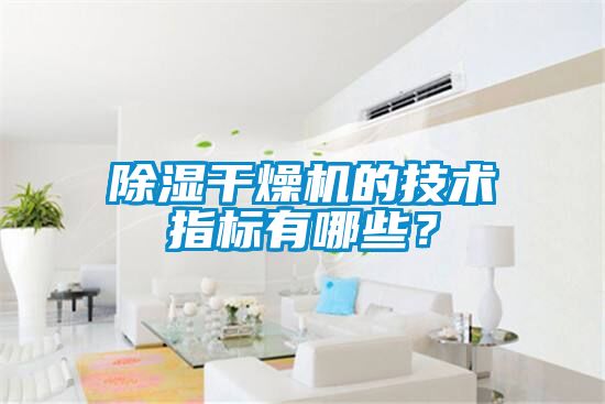 除濕干燥機的技術指標有哪些?