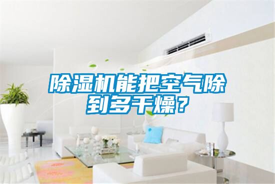 除濕機能把空氣除到多干燥？