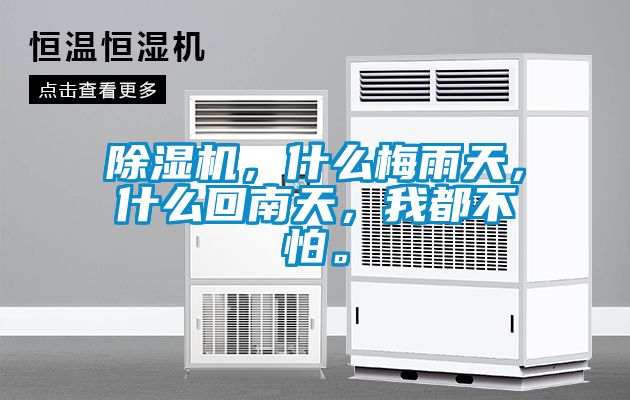 除濕機(jī)，什么梅雨天，什么回南天，我都不怕。