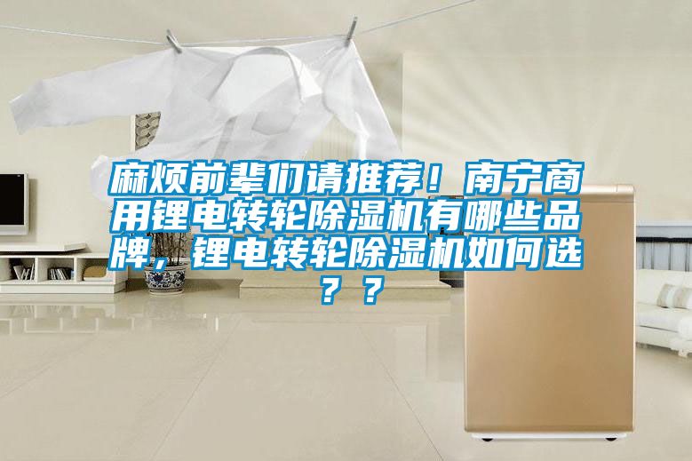 麻煩前輩們請推薦!南寧商用鋰電轉輪除濕機有哪些品牌,鋰電轉輪除濕機如何選??
